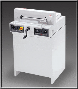 Triumph 4350 Semi Automatic Paper Cutter w\display and cabinet