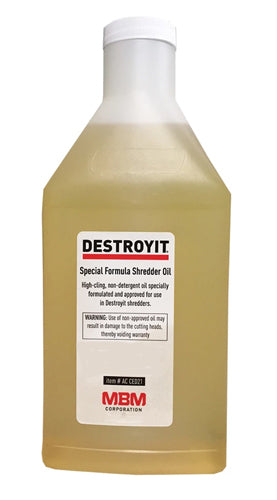 Destroyit Paper Shredder Lubricant 6 one quart bottles